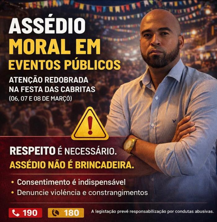 Assedio moral em eventos públicos.