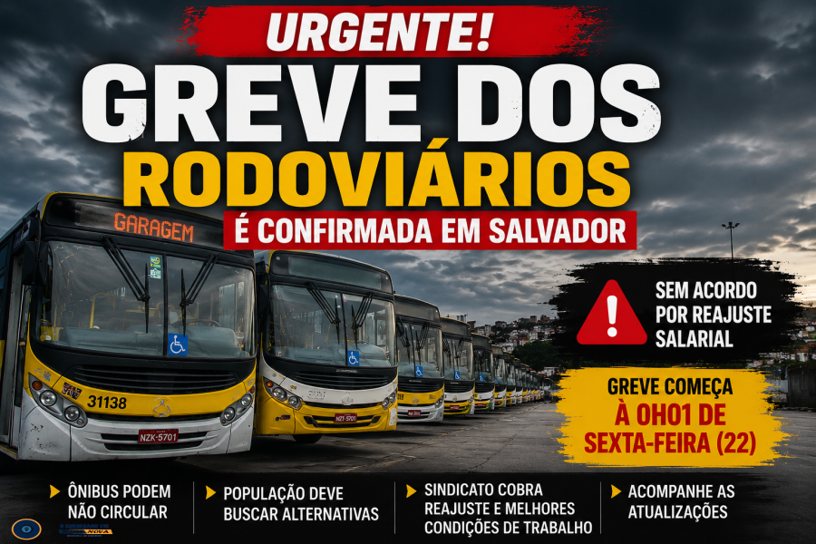 CONFIRMADA!  cidade de Salvador vai amanhecer sem ônibus nesta sexta-feira (22)
